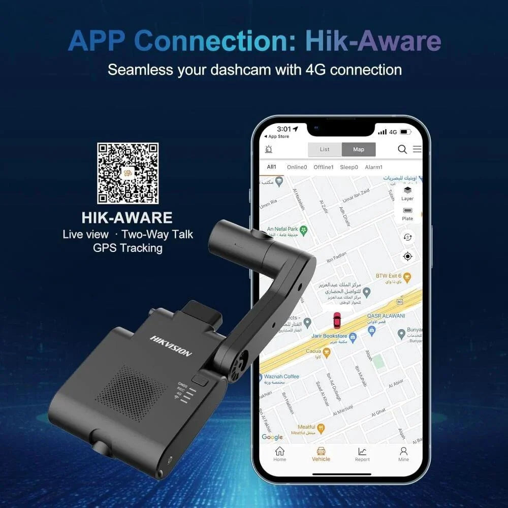 2MP | داش كام أمامي وداخلي | تدعم شريحة الجوال 4G | هايكفيجنV6