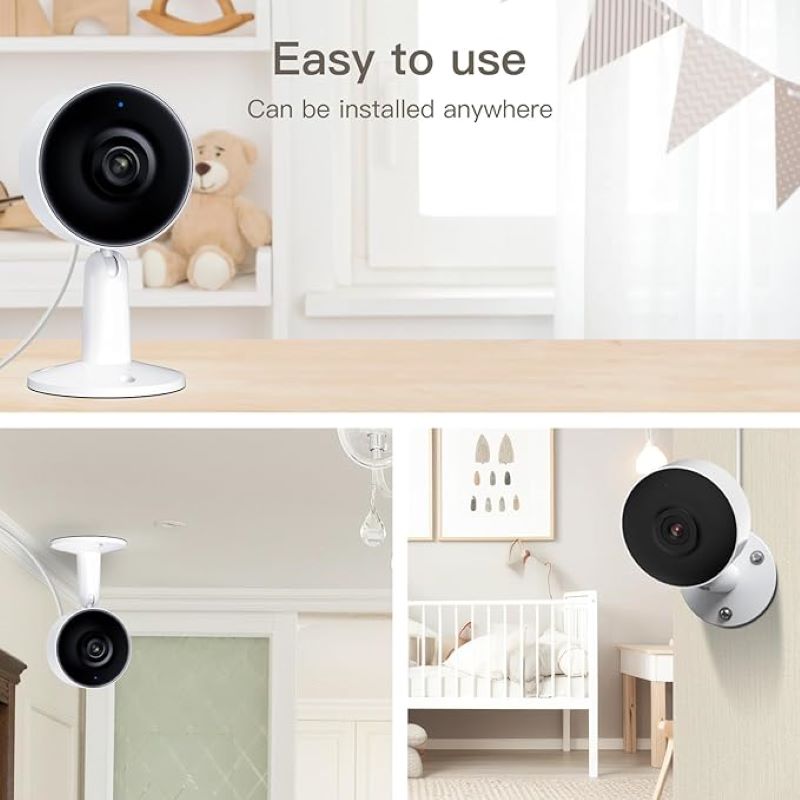 4MP | كاميرا مراقبة داخلية ثابتة حجم صغير تثبيت سهل رؤية ليلية مثالية تحكم عن بُعد |واي فاي | Arenti IN1Q