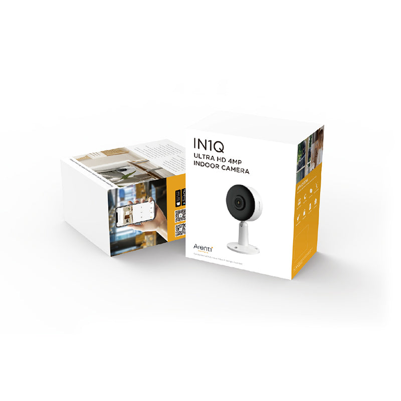 4MP | كاميرا مراقبة داخلية ثابتة حجم صغير تثبيت سهل رؤية ليلية مثالية تحكم عن بُعد |واي فاي | Arenti IN1Q