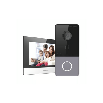 انتركوم IP واي فاي | مع جرس بكاميرا ملونة تحكم ذكي شاشة لمس وفتح بالتطبيق تلقي المكالمات | هايكفيجن DS-KIS603-P