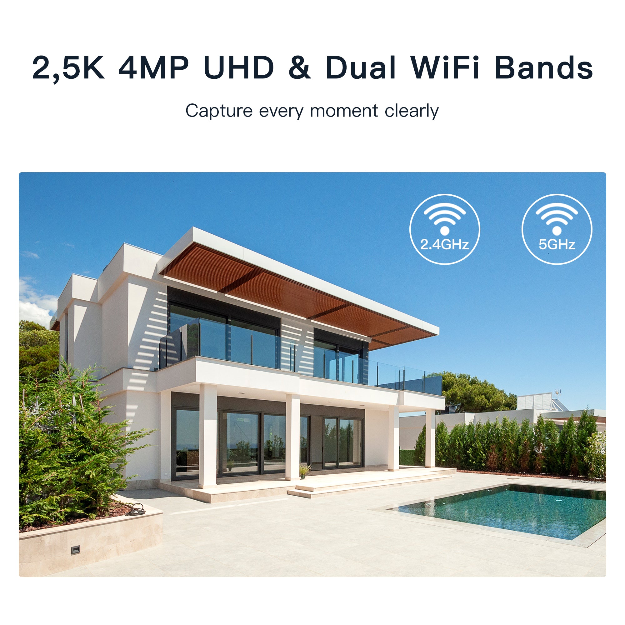 4MP | كاميرا مراقبة خارجية رؤية 360 ْ بالاشعة تحت الحمراء فائق الوضوح مع كشف الحركة واي فاي | Arenti OP1