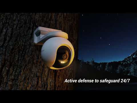 3MP | كاميرا مراقبة خارجية رؤية بانوراميه كشف ذكي تعمل بالبطارية تدعم شريحة الجوال مع لوح الطاقة الشمسية دون انقطاع EZVIZ EB8 2K Typc C