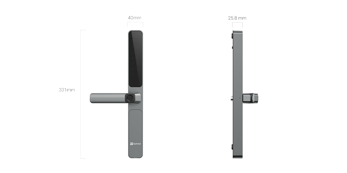 قفل الباب الذكي بالبصمة, تصميم نحيف يدعم الواي فاي والبلوتوث,التحكم من الجوال،فتح ذكي | Ezviz DL06