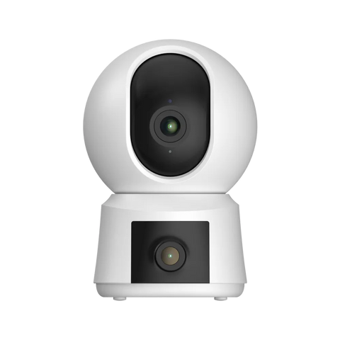 3MP | كاميرا مراقبة داخلية رؤية 360 ْ تراقب منطقتين في نفس الوقت تحكم ذكي واي فاي اتصال ثنائي الاتجاه | عدستين | Arenti P3TT