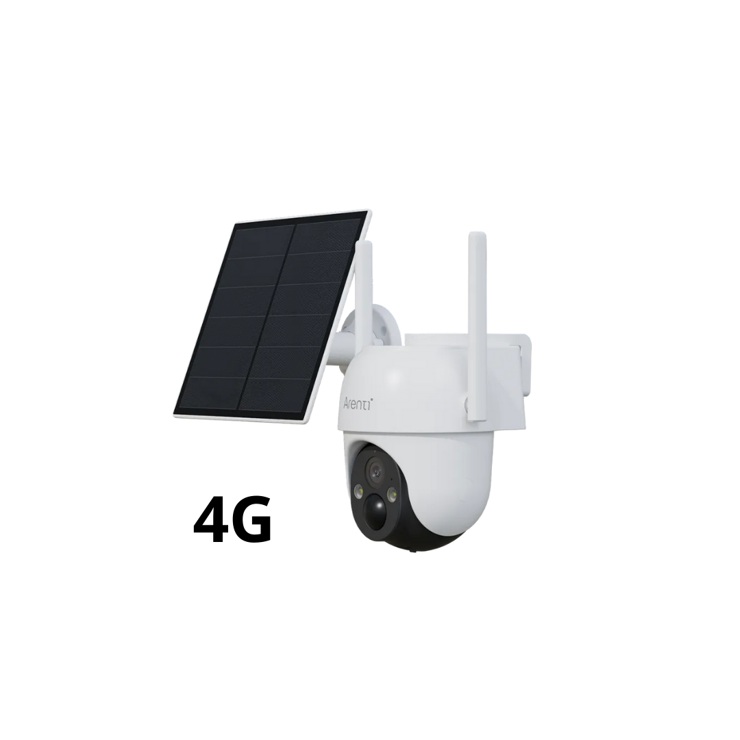 3MP | كاميرا مراقبة خارجية متحركة تعمل بالبطارية تدعم شريحة الجوال مع لوح الطاقة الشمسية| Arenti GO3G