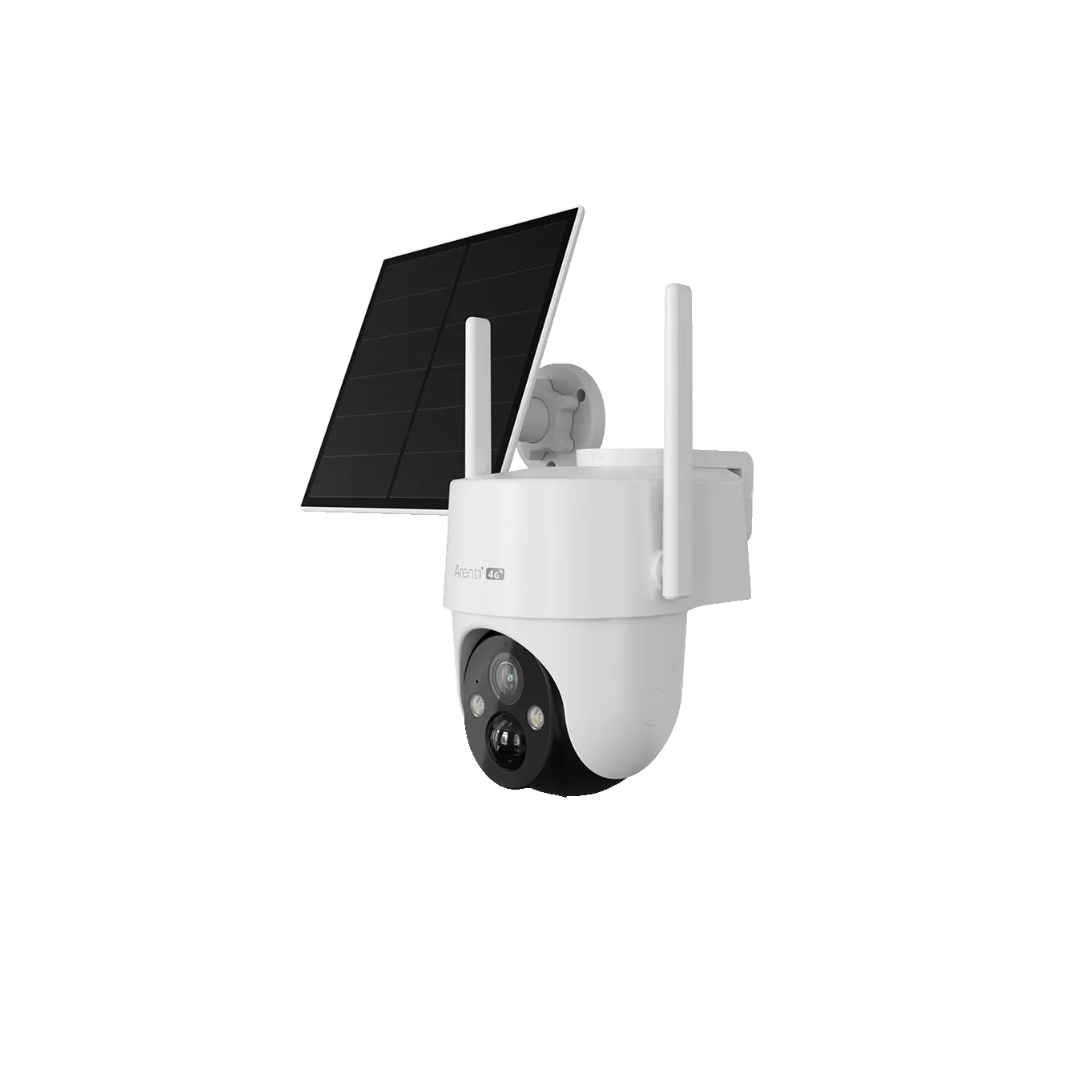 3MP | كاميرا مراقبة خارجية متحركة تعمل بالبطارية تدعم شريحة الجوال مع لوح الطاقة الشمسية| Arenti GO3G