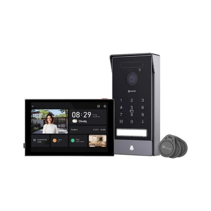 انتركوم 2 أسلاك | يفتح ببصمة الوجة واليد يدعم الفتح عبر التطبيق شاشة لمس8 بوصة  | EZVIZ - HP7 Pro 4K