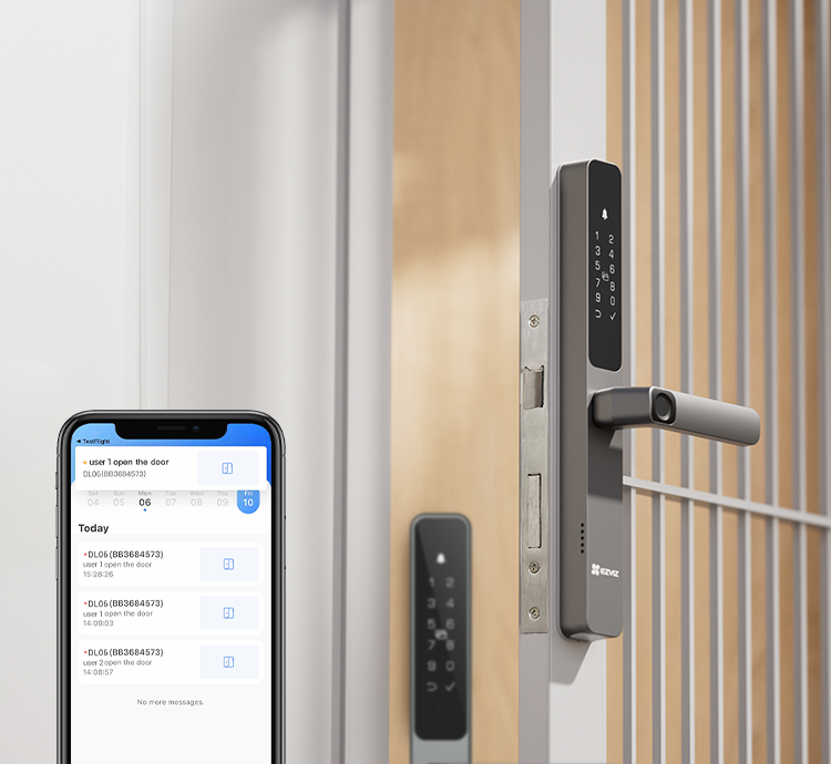 قفل الباب الذكي بالبصمة, تصميم نحيف يدعم الواي فاي والبلوتوث,التحكم من الجوال،فتح ذكي | Ezviz DL06